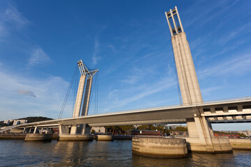 Gustave Flaubert bridge, Rouen, Normandy, France