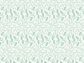 Fototapeta premium elegant and beauty outline seamless floral flower and branch pattern
