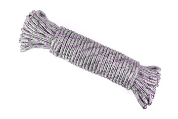 Coiled Nylon Rope grey. Used to hold or dry things.