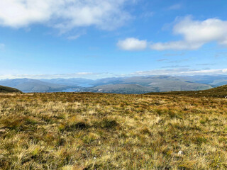 Fototapeta premium A view of the Scottish Highlands at the Nevis Range