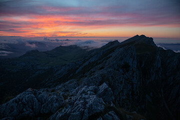 Atardecer Aizkorri (Oñati, País Vasco / Euskadi)