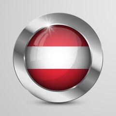 Obraz premium EPS10 Vector Patriotic Button with Austria flag colors. An element of impact for the use you want to make of it.