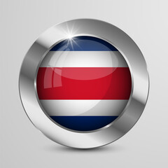 Obraz premium EPS10 Vector Patriotic Button with Costarica flag colors. An element of impact for the use you want to make of it.