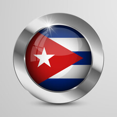 EPS10 Vector Patriotic Button with Cuba flag colors. An element of impact for the use you want to make of it.