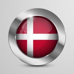 EPS10 Vector Patriotic Button with Denmark flag colors. An element of impact for the use you want to make of it.