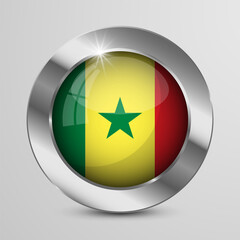 EPS10 Vector Patriotic Button with Senegal flag colors. An element of impact for the use you want to make of it.