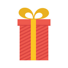 A gift in a red box for use in advertising or clipart