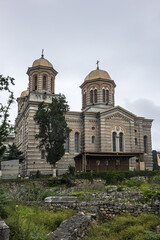 Constanta orthodox Cathedral of Saints Peter and Paul. Cathedral built in Greco-Roman style in 1883-1885. Constanta, Romania.