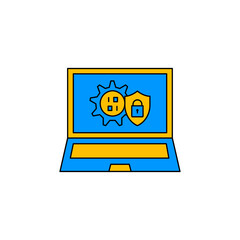 cyber security protection computer icon