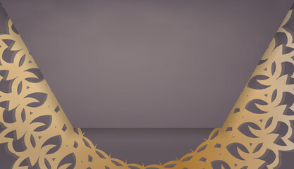 Background in brown color with abstract gold pattern for design under your text