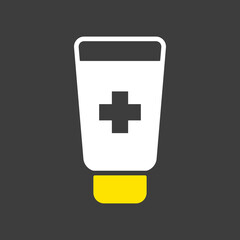 Fototapeta premium Ointment cream tube medicine vector icon