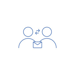 Modern email communication icon vector