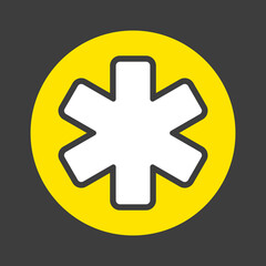 Medical Emergency Care glyph vector icon