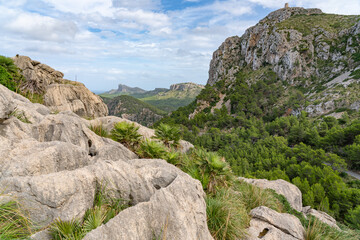 Fototapeta na wymiar Landschaft am Cap Formentor in Mallorca