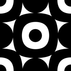 Geometric seamless black and white pattern.
