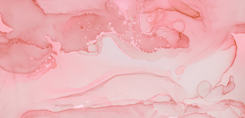 Elegant Pink Marble. Abstract Background. Fluid Color Design. Acrylic Splash. Feminine Art Texture. Alcohol Liquid Marble. Gentle Mix. Ink Gradient Effect. Contemporary Luxury Marble.