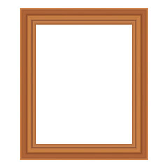 Squared golden vintage wooden frame for your design. Vintage cover. Place for text. Vintage antique gold beautiful rectangular frames for paintings or photographs. Template vector illustration
