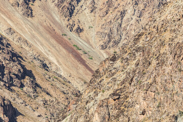 Fototapeta na wymiar Rugged mountains on the border of Afghanistan and Tajikistan.