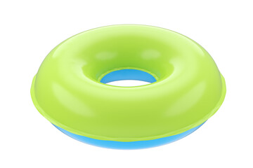 Inflatable ring for kids in swimming pool mockup isolated on white background