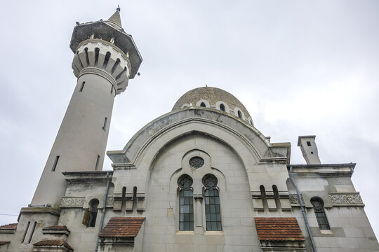 Famous Grand Mosque of Constanta (Marea Moschee din Constanta) known as Carol I Mosque (Moscheea Carol I). Constanta, Romania.