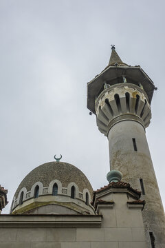 Famous Grand Mosque of Constanta (Marea Moschee din Constanta) known as Carol I Mosque (Moscheea Carol I). Constanta, Romania.