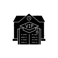 Elite training olor line icon. Children learning.