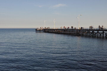 Fototapeta na wymiar The beautiful Limassol Molos in Cyprus 