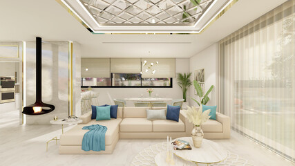 interior design 3d rendering