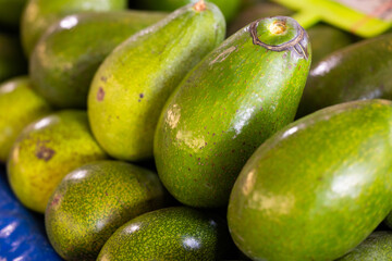 fresh avocados at the market