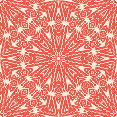 Seamless pattern with Folk Motifs in 2 colors