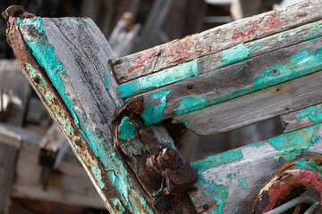 rusting ship wreck on Brittany coast