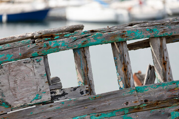 rusting ship wreck on Brittany coast