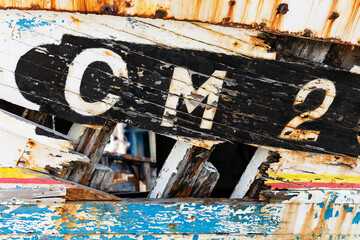 rusting ship wreck on Brittany coast