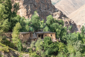 Fototapeta na wymiar Traditional home in a mountain valley.