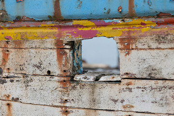 rusting ship wreck on Brittany coast
