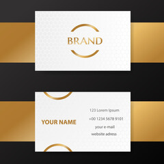 Fototapeta premium Modern simple business card template. Flat design vector abstract creative - Vector