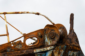 rusting ship wreck on Brittany coast
