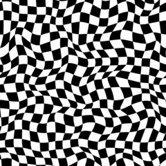 Vector seamless checkered pattern with optical illusion. Simple design for wrapping paper, wallpaper, textile, stationery.