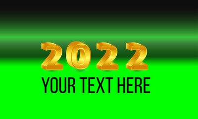 2022 golden text effect vector, Happy New Year 2022, 3D Happy New year 2022 text design