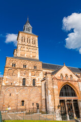 Fototapeta na wymiar Saint Servatius Basilica and the St. John Church at the Vrijthof Square, Maastricht, Netherlands
