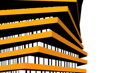 Abstract architecture graphic design 3d drawing