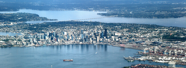 Panoramic View of Downtown Seattle