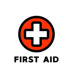 Fototapeta premium First aid vector sign icon