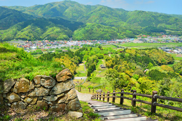 月山富田城跡二の丸からの眺め　 島根県安来市