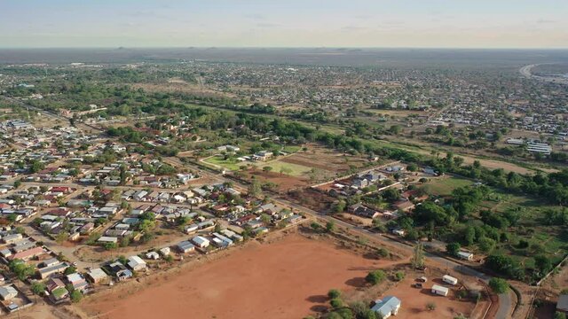 Main road in Francistown, Kenneth Nkhwa Interchange,  Botswana,  nicknamed Spaghetti road, 