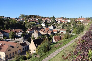 Fototapeta na wymiar view of the town Semur En Auxois in Cote d’or