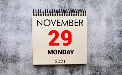 Save the Date written on a calendar - November 29