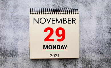 Obraz premium Save the Date written on a calendar - November 29
