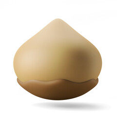 chestnut autumn theme 3d illustration 3d rendering 3d icon isolated