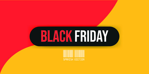 Vector for advertising banner, Spanish black friday, Spanish edition
